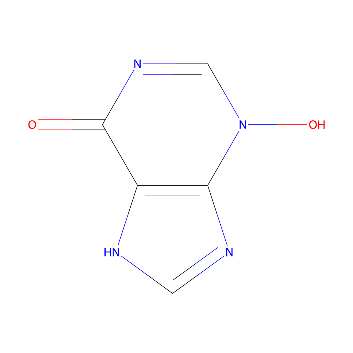 3-hydroxy-3,9-dihydro-6H-purin-6-one molecular structure, CAS 55402-91-0