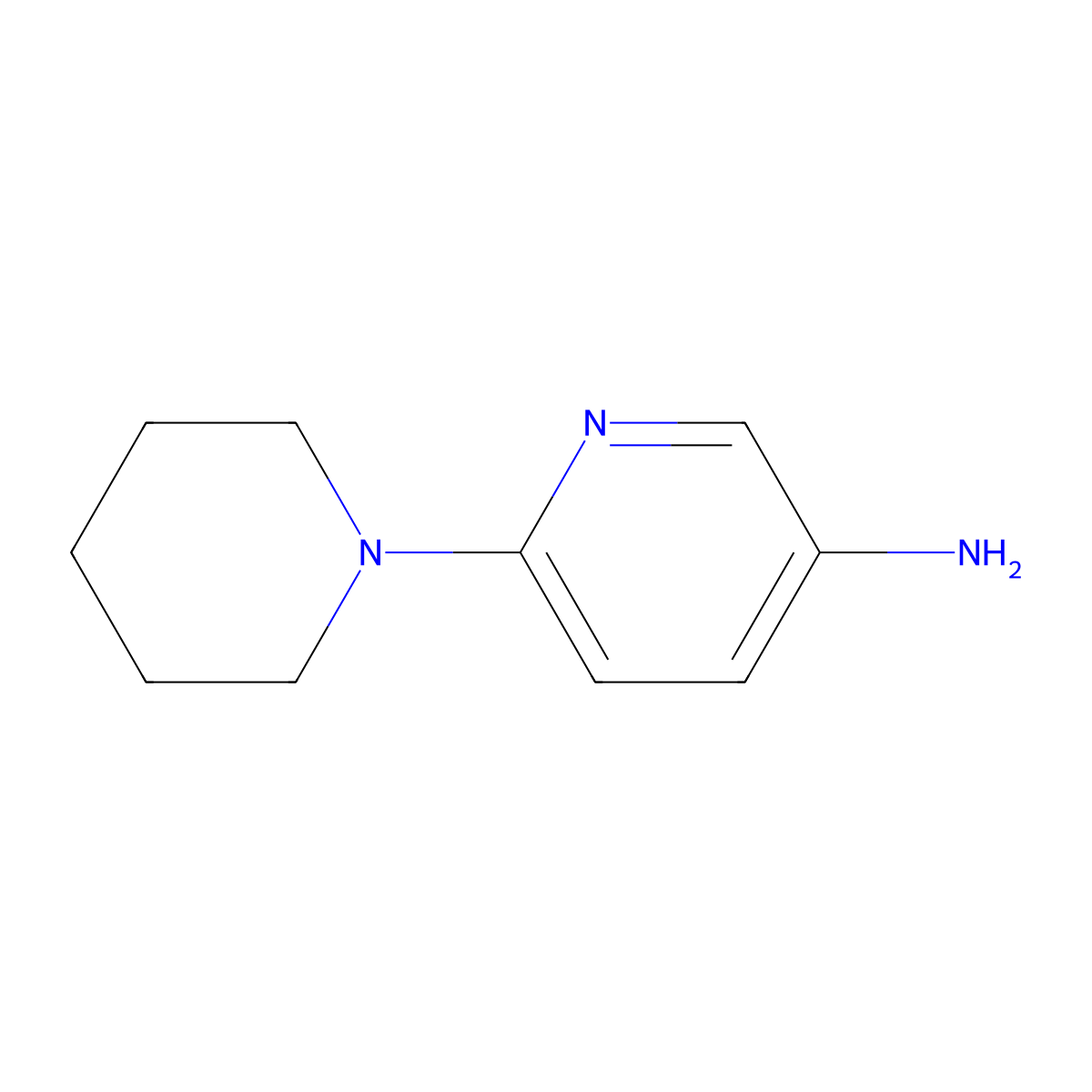 6-(Piperidin-1-yl)pyridin-3-amine molecular structure, CAS 55403-29-7