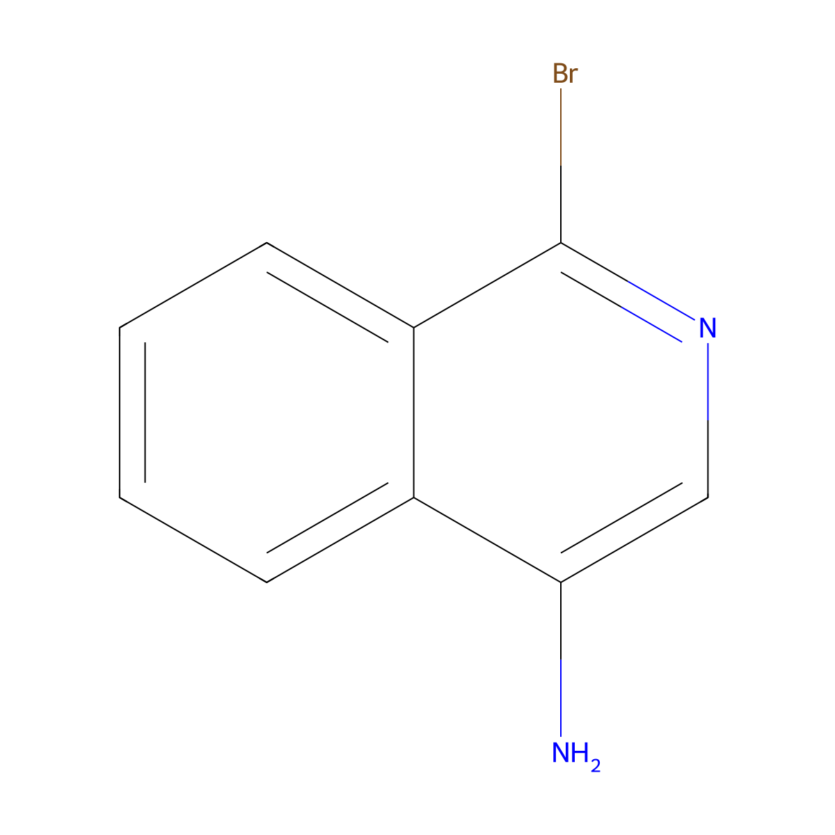 1-Bromoisoquinolin-4-amine molecular structure, CAS 55404-28-9