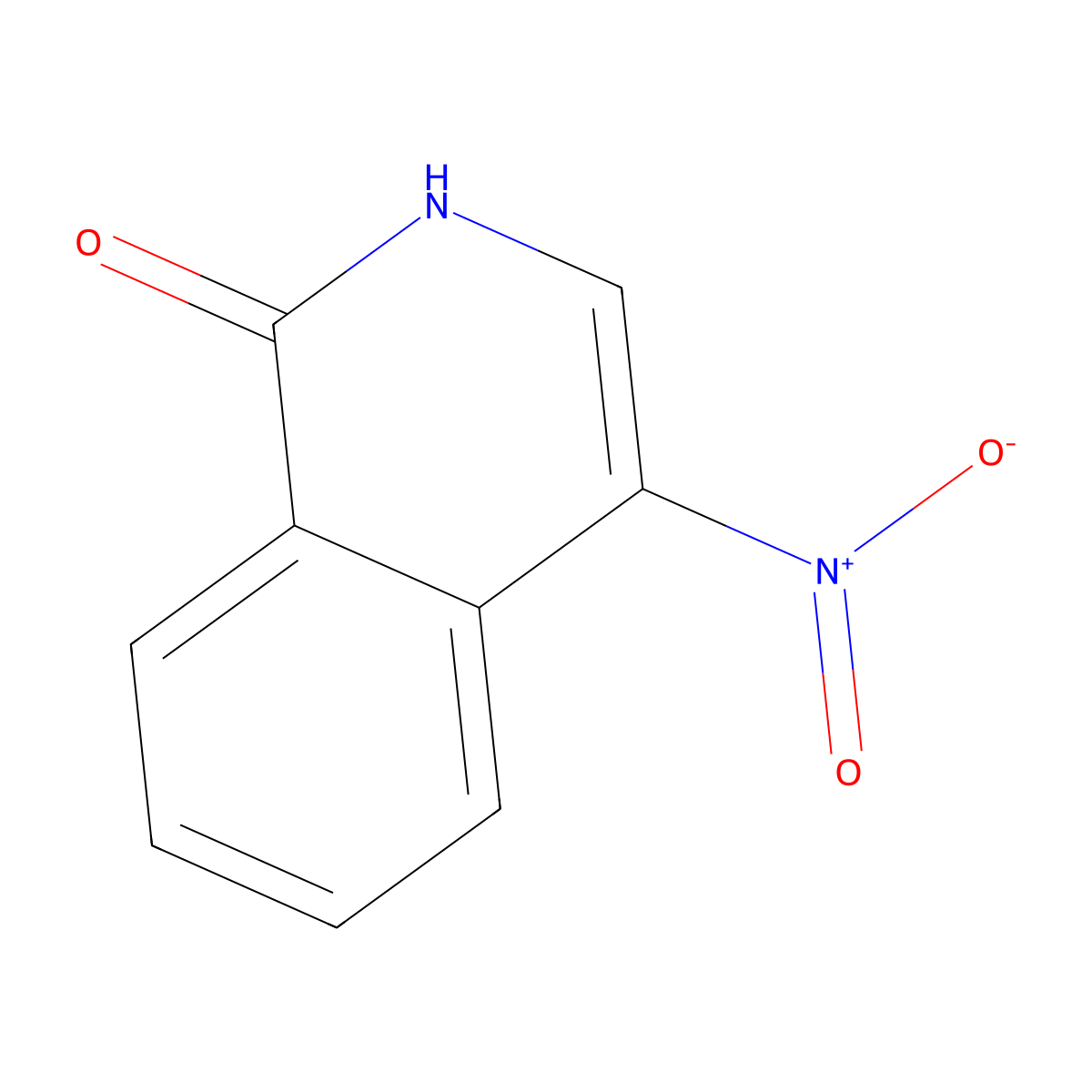 1-Hydroxy-4-nitroisoquinoline molecular structure, CAS 55404-29-0
