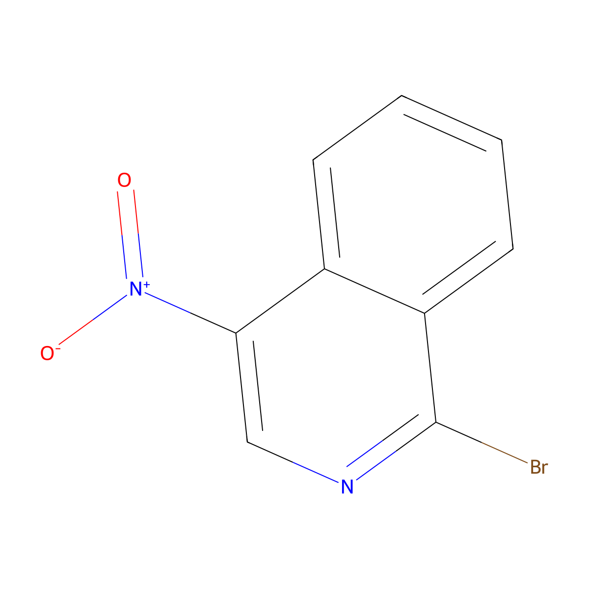 1-Bromo-4-nitroisoquinoline molecular structure, CAS 55404-30-3