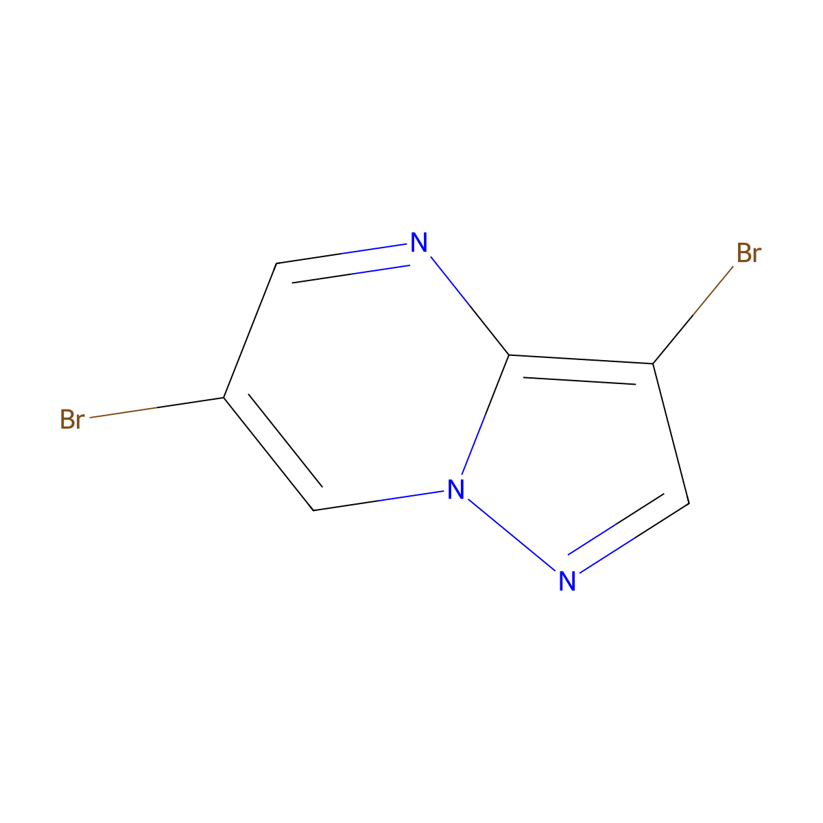 3,6-Dibromopyrazolo(1,5-a)pyrimidine molecular structure, CAS 55405-68-0