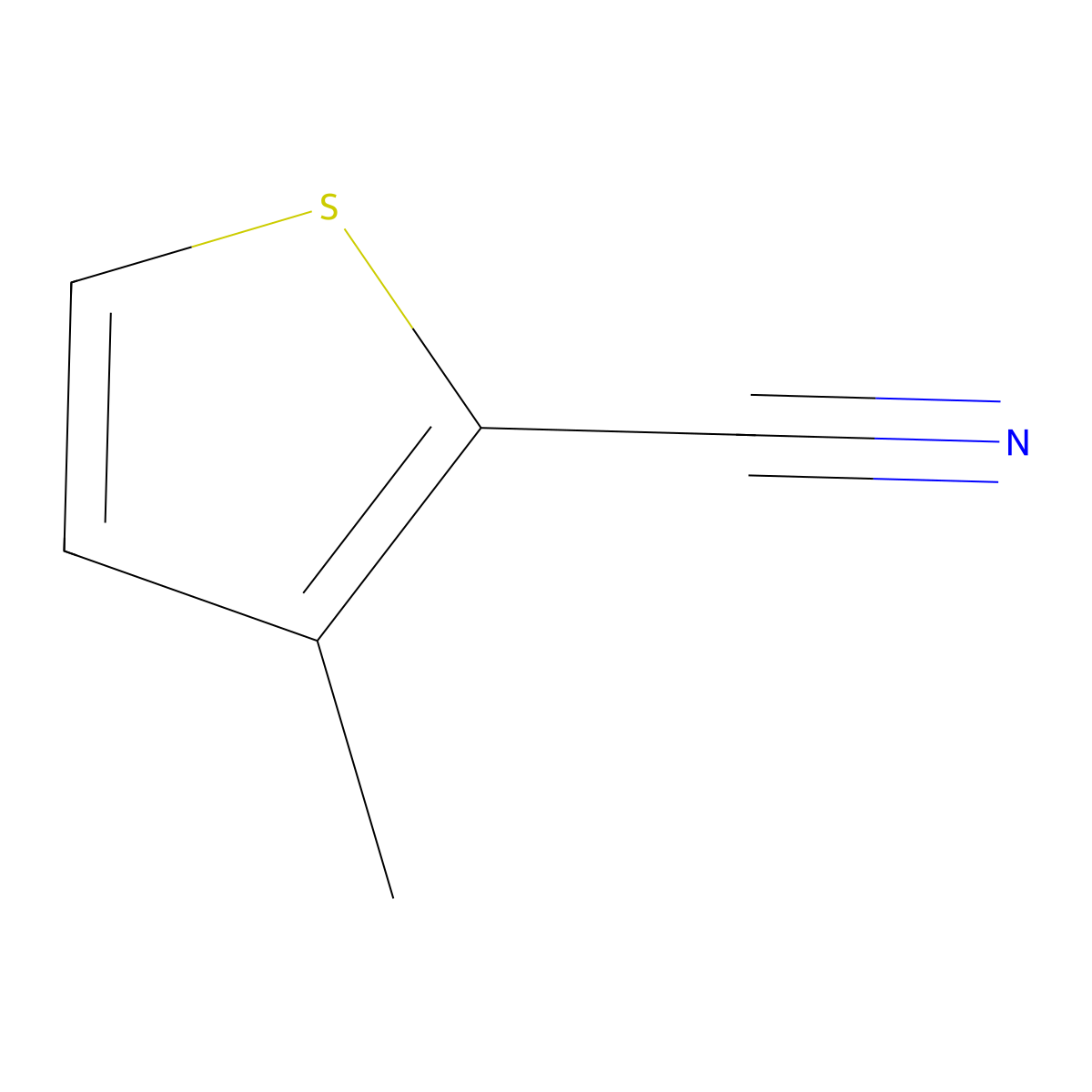 3-Methylthiophene-2-carbonitrile molecular structure, CAS 55406-13-8