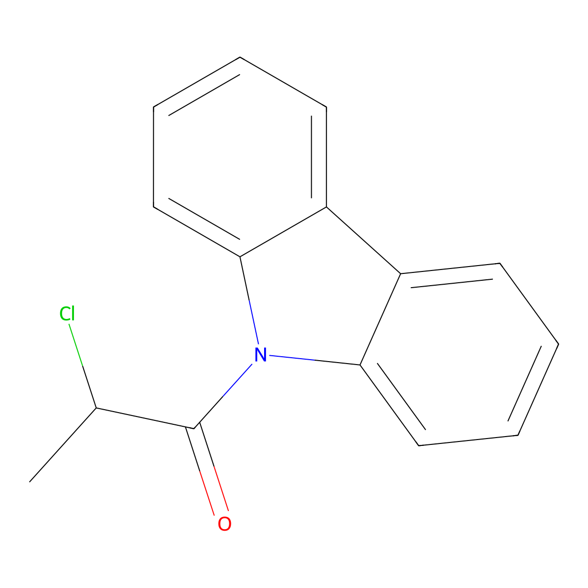 1-Carbazol-9-yl-2-chloropropan-1-one molecular structure, CAS 55406-43-4
