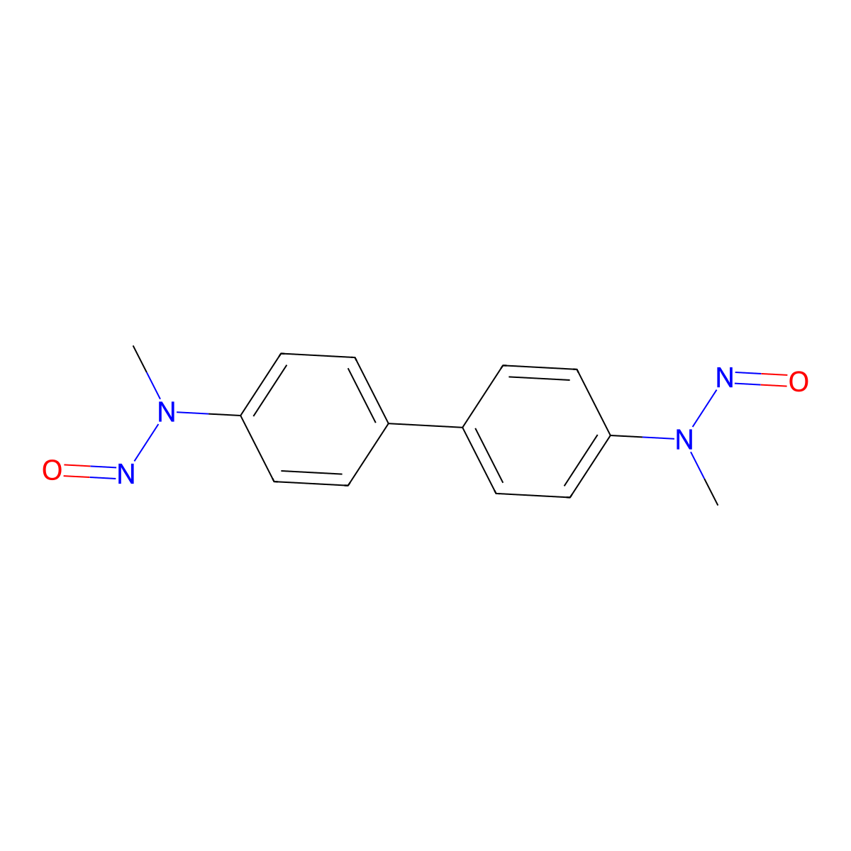 N,N'-([1,1'-Biphenyl]-4,4'-diyl)bis(N-methylnitrous Amide) molecular structure, CAS 55406-81-0