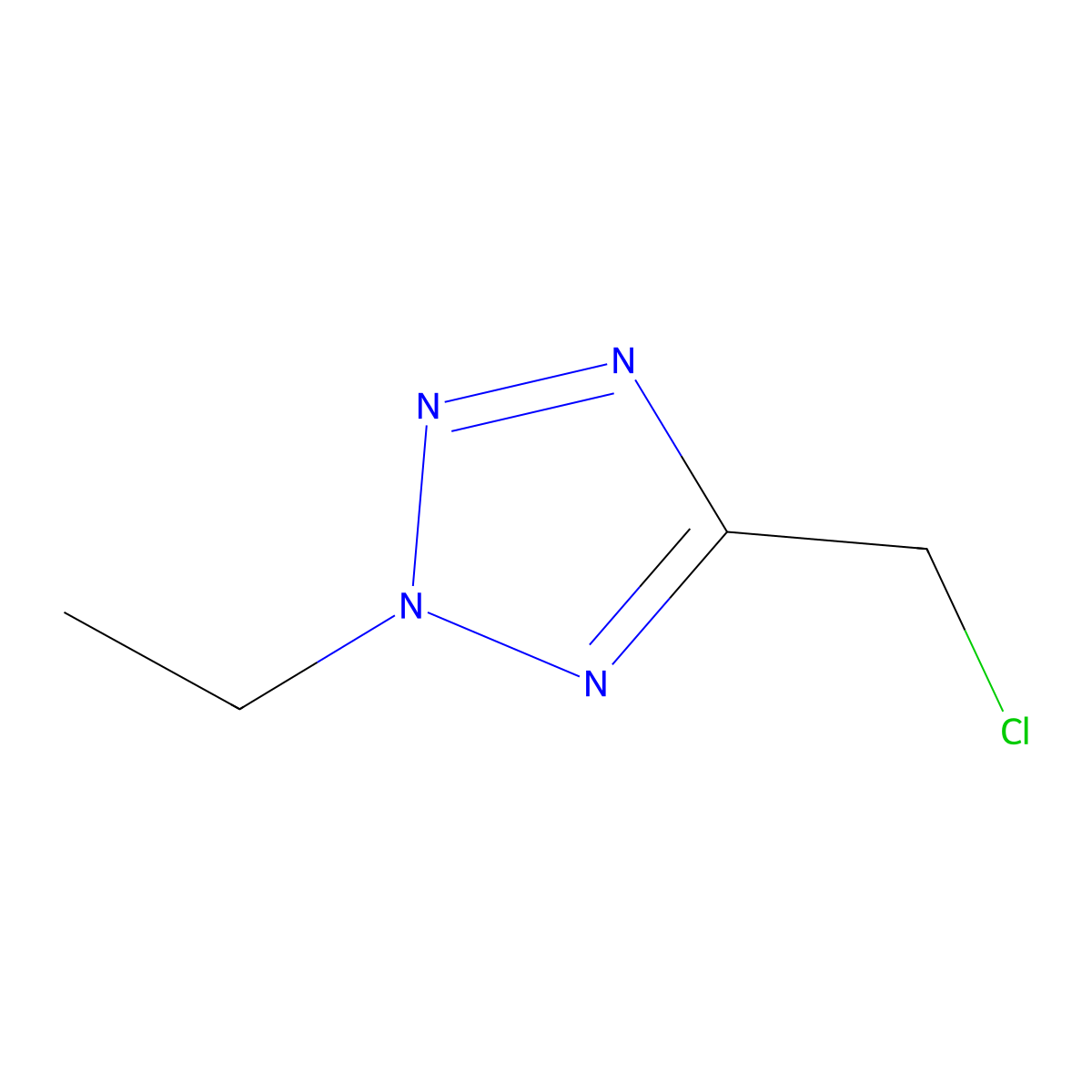 5-(chloromethyl)-2-ethyl-2H-tetrazole molecular structure, CAS 55408-15-6