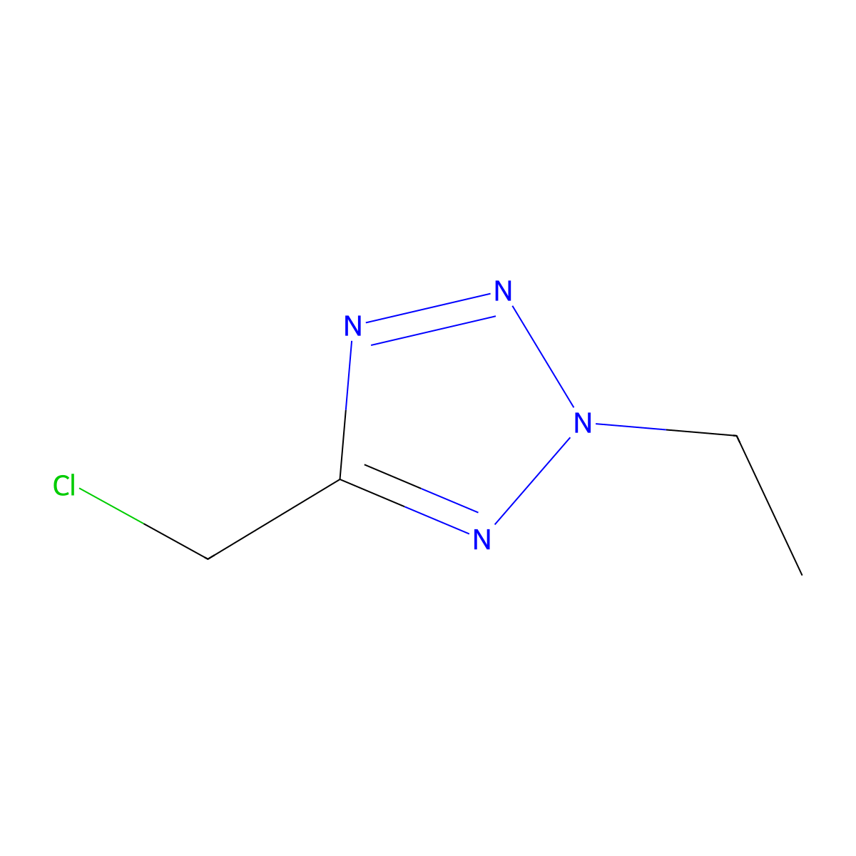 5-(chloromethyl)-2-ethyl-2H-tetrazole molecular structure, CAS 55408-15-6