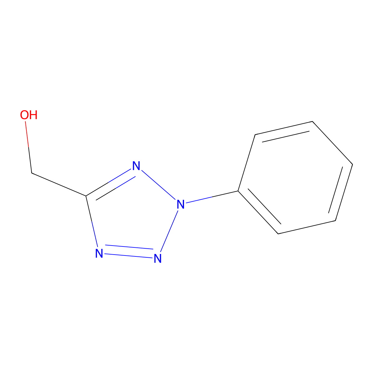 2-Phenyl-5-(hydroxymethyl)tetrazole molecular structure, CAS 55408-42-9