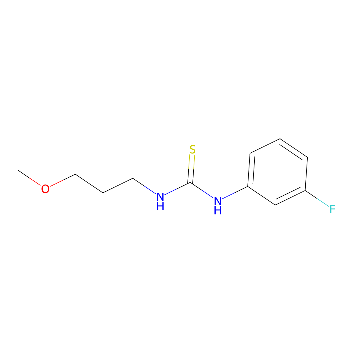 1-(3-Fluorophenyl)-3-(3-methoxypropyl)thiourea molecular structure, CAS 55409-89-7