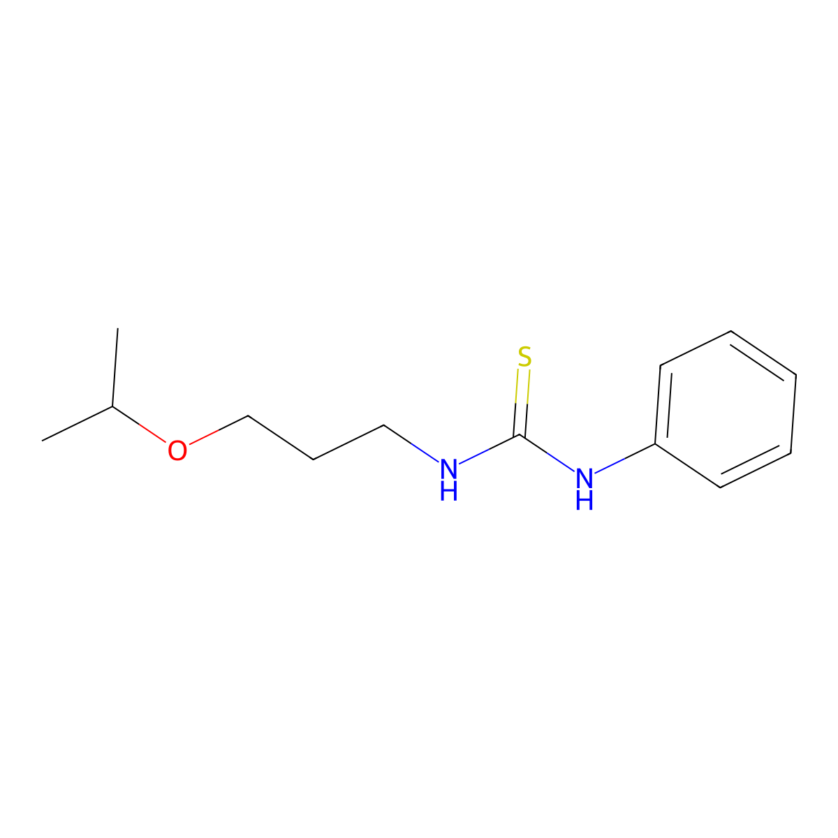 Thiourea, N-[3-(1-methylethoxy)propyl]-N'-phenyl- molecular structure, CAS 55409-91-1
