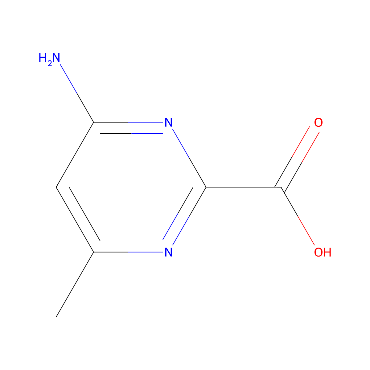 4-Amino-6-methylpyrimidine-2-carboxylic acid molecular structure, CAS 5541-04-8