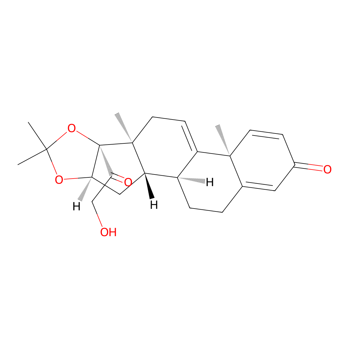 9-Desfluoro-11-dehydroxy-9(11)-ene Triamcinolone Acetonide molecular structure, CAS 5541-37-7