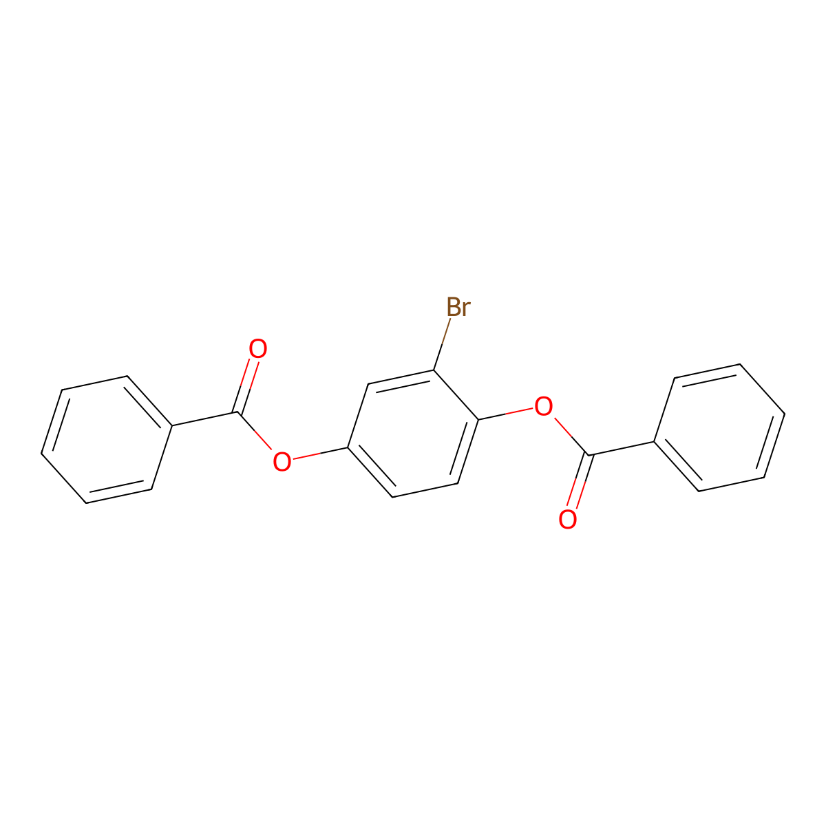 2-Bromo-1,4-phenylene dibenzoate molecular structure, CAS 5541-49-1