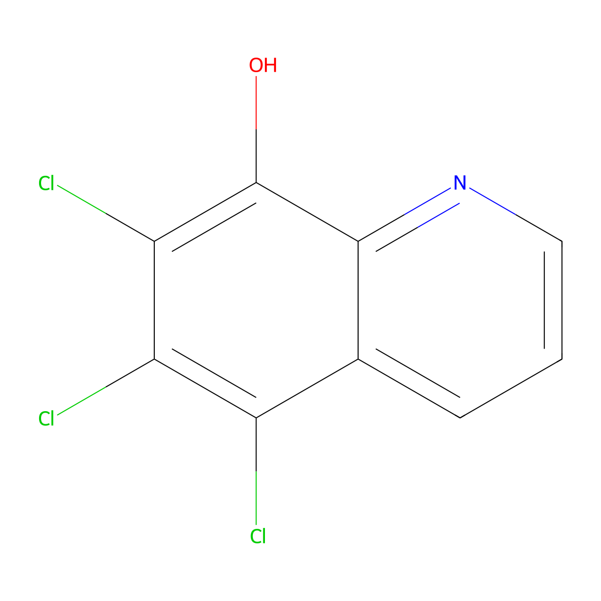 5,6,7-Trichloroquinolin-8-ol molecular structure, CAS 5541-71-9