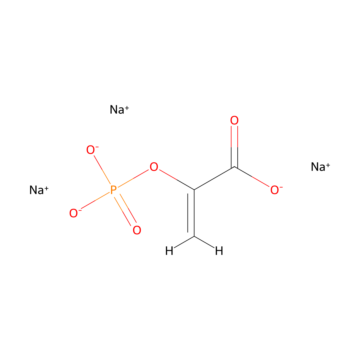 Trisodium 2-phosphonatoacrylate molecular structure, CAS 5541-93-5