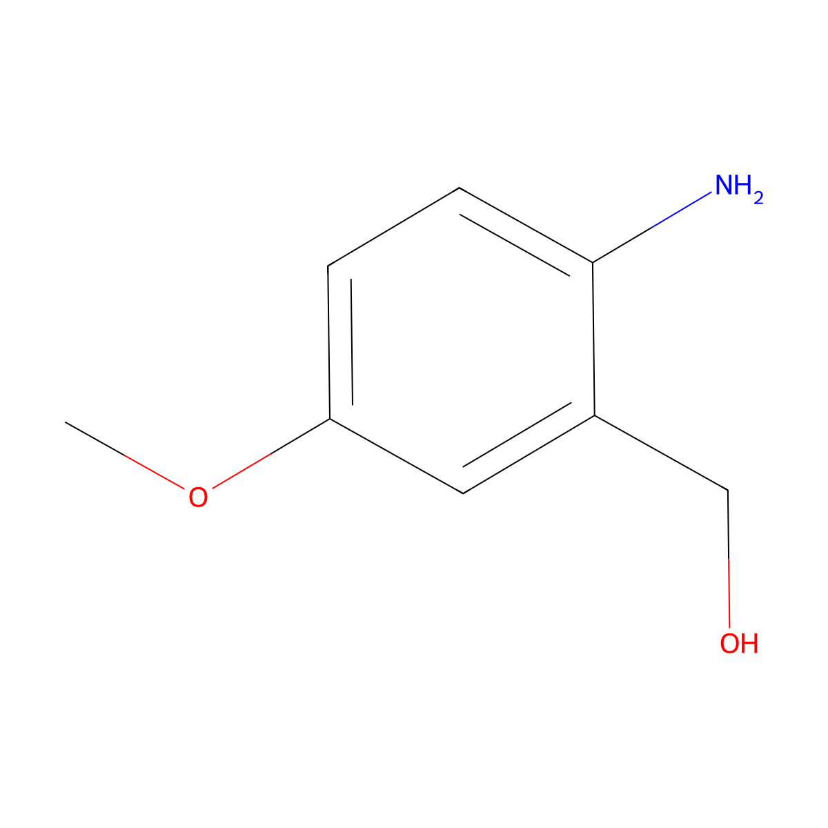 (2-Amino-5-methoxyphenyl)methanol molecular structure, CAS 55414-72-7