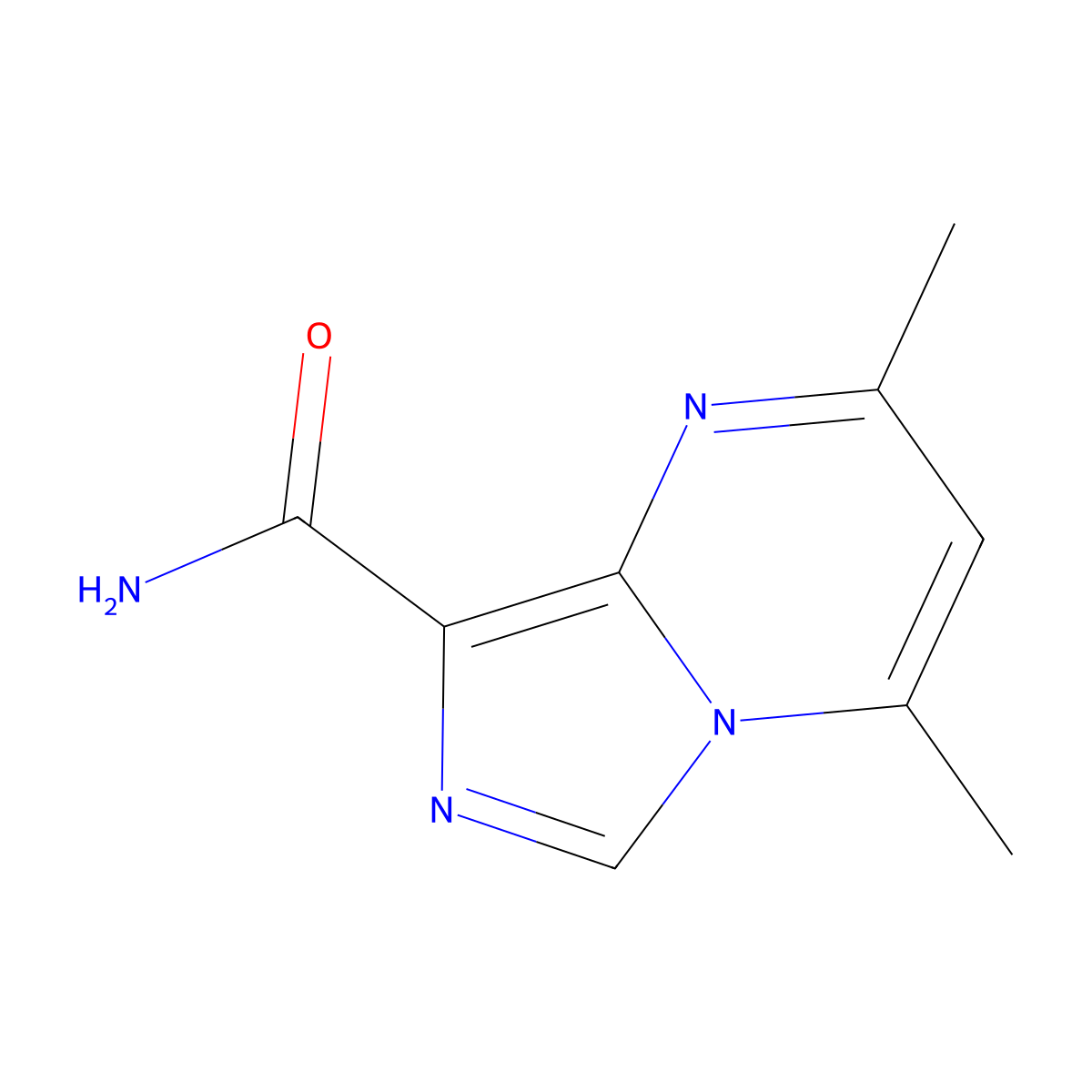 2,4-Dimethylimidazo[1,5-a]pyrimidine-8-carboxamide molecular structure, CAS 55418-16-1