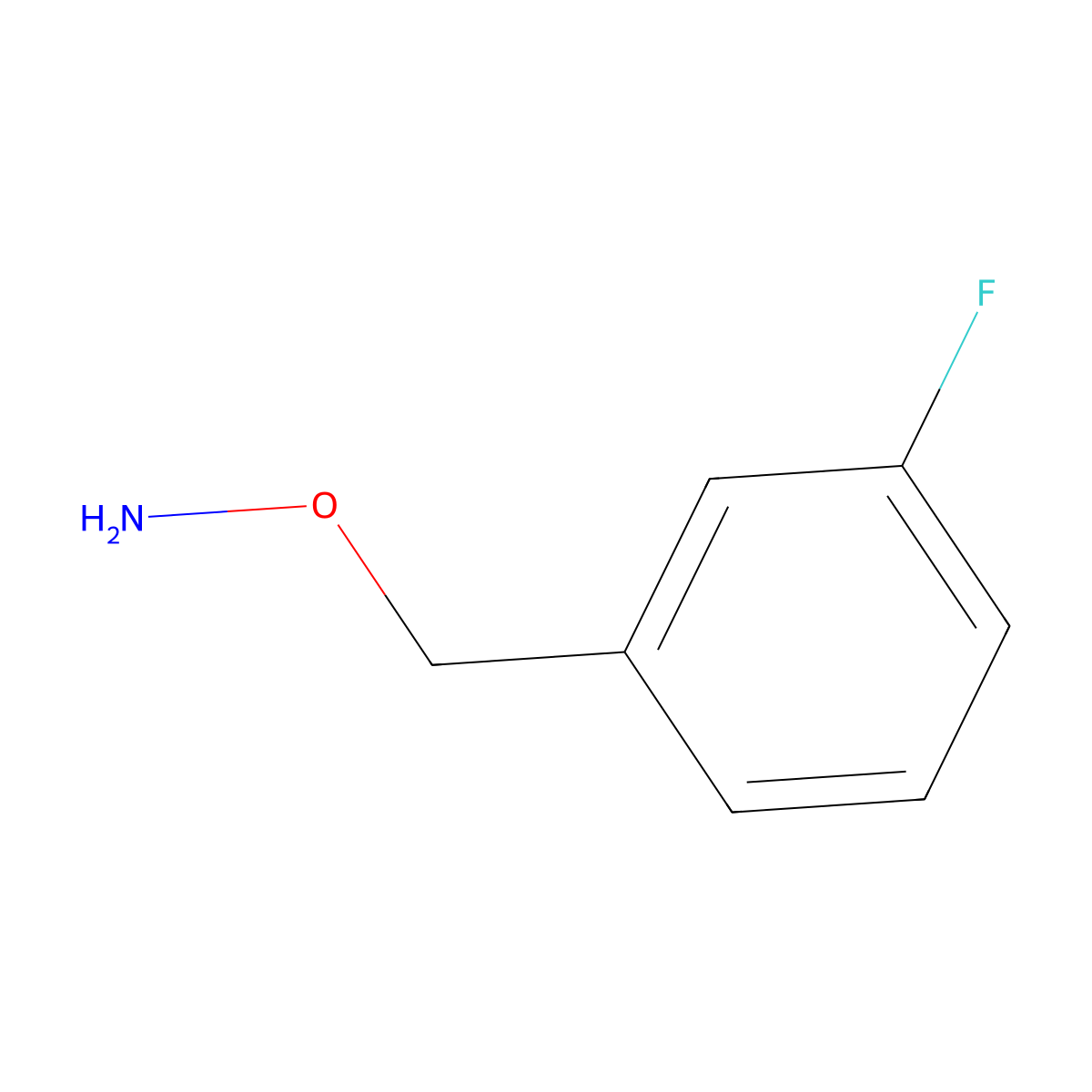 O-[(3-fluorophenyl)methyl]hydroxylamine molecular structure, CAS 55418-29-6