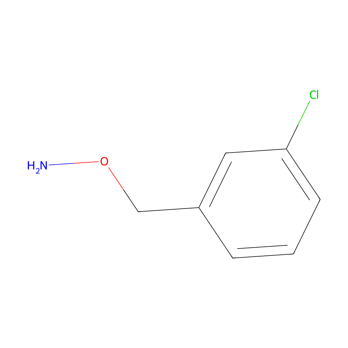 O-((3-chlorophenyl)methyl)hydroxylamine molecular structure, CAS 55418-31-0