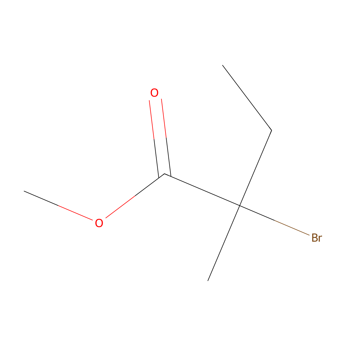 Methyl 2-bromo-2-methylbutanoate molecular structure, CAS 55418-46-7