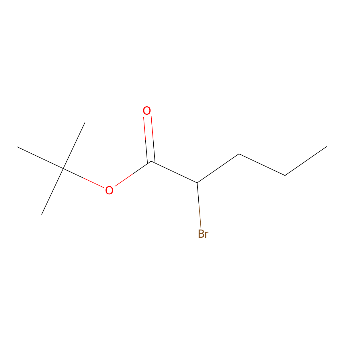 tert-Butyl 2-bromopentanoate molecular structure, CAS 55424-42-5