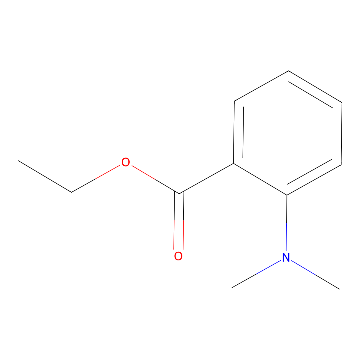 Ethyl 2-(dimethylamino)benzoate molecular structure, CAS 55426-74-9