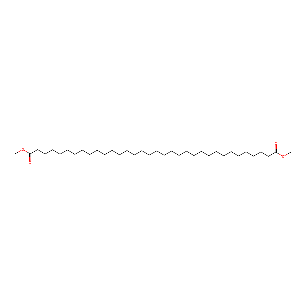 Dimethyl tetratriacontanedioate molecular structure, CAS 55429-46-4