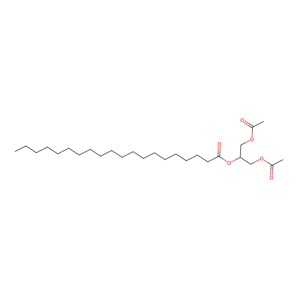 1,3-Diacetyloxypropan-2-yl icosanoate molecular structure, CAS 55429-68-0