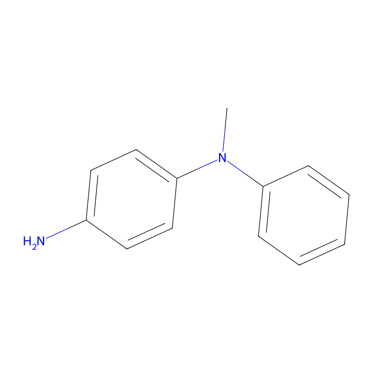 1,4-Benzenediamine, N-methyl-N-phenyl- molecular structure, CAS 5543-88-4
