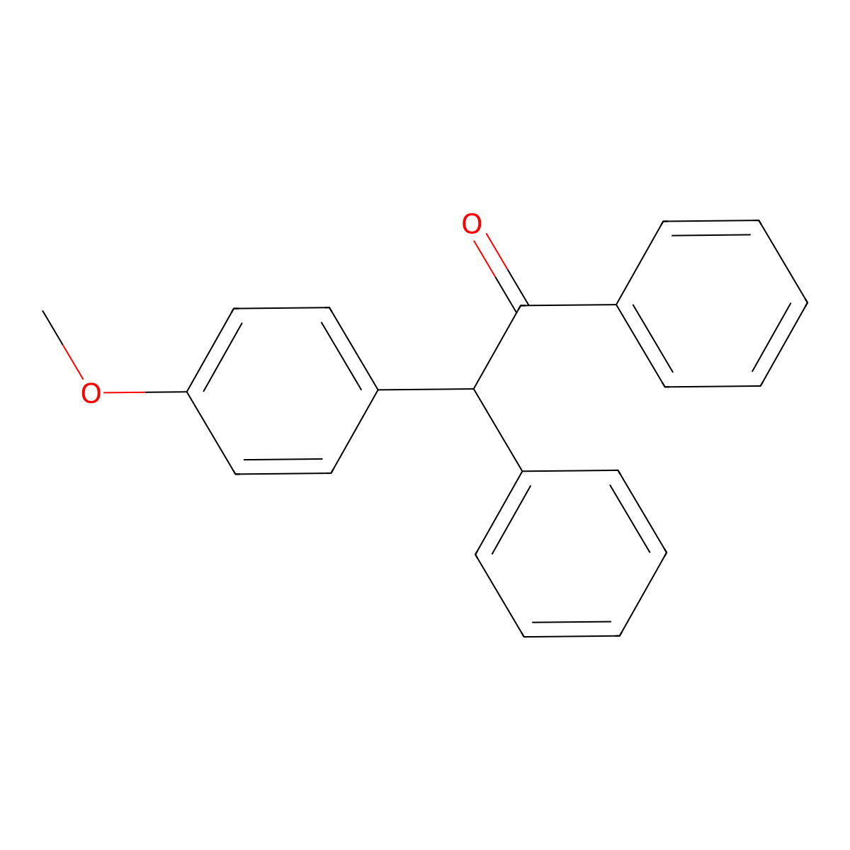 2-(4-Methoxyphenyl)-1,2-diphenylethanone molecular structure, CAS 5543-97-5