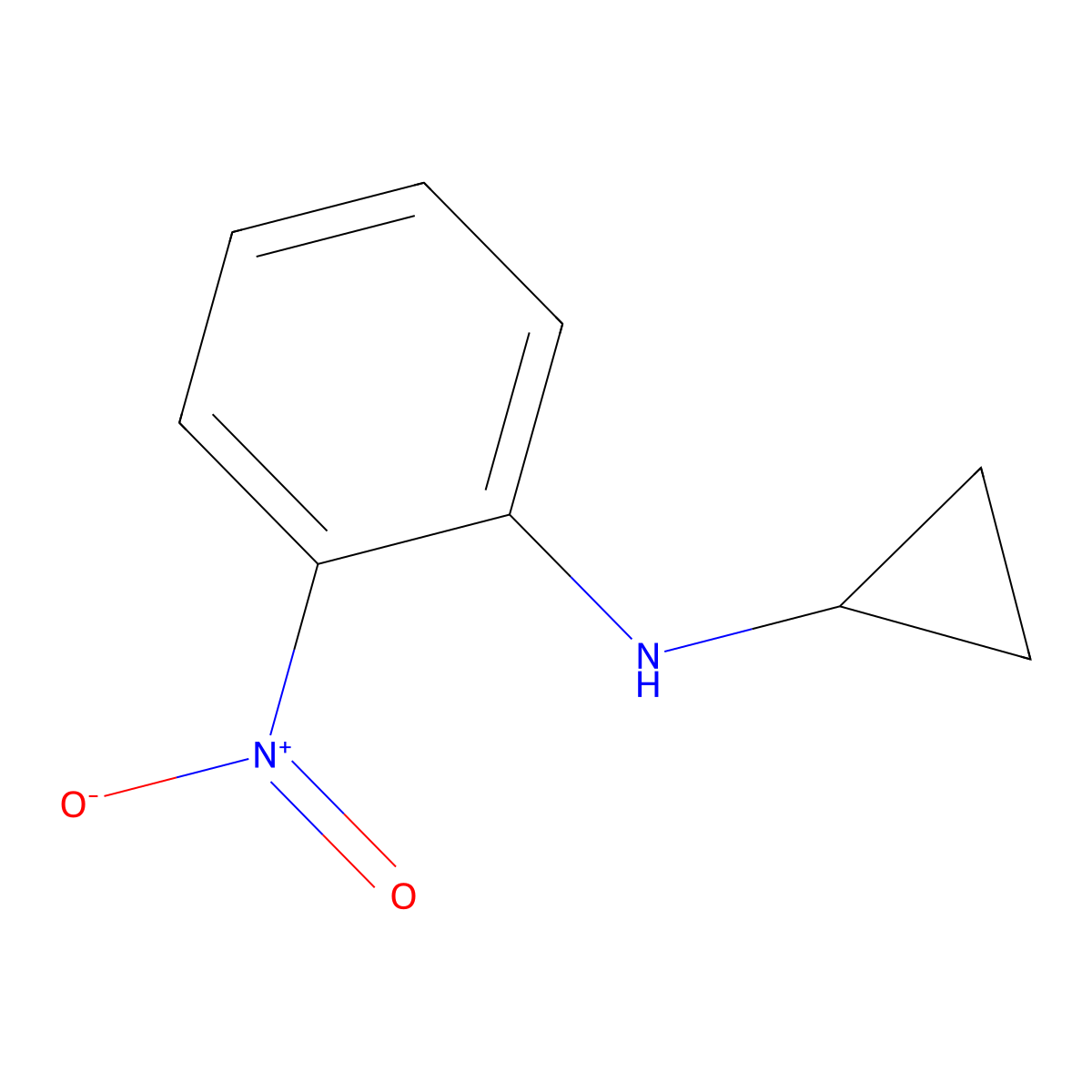 N-cyclopropyl-2-nitroaniline molecular structure, CAS 55432-23-0
