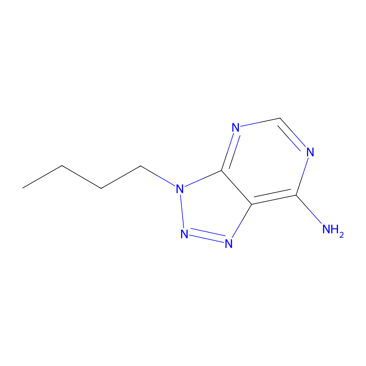3-Butyl-3H-[1,2,3]triazolo[4,5-D]pyrimidin-7-amine molecular structure, CAS 55432-71-8