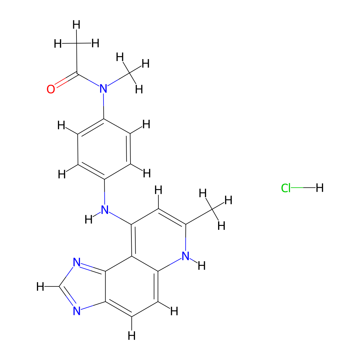 Acodazole Hydrochloride molecular structure, CAS 55435-65-9