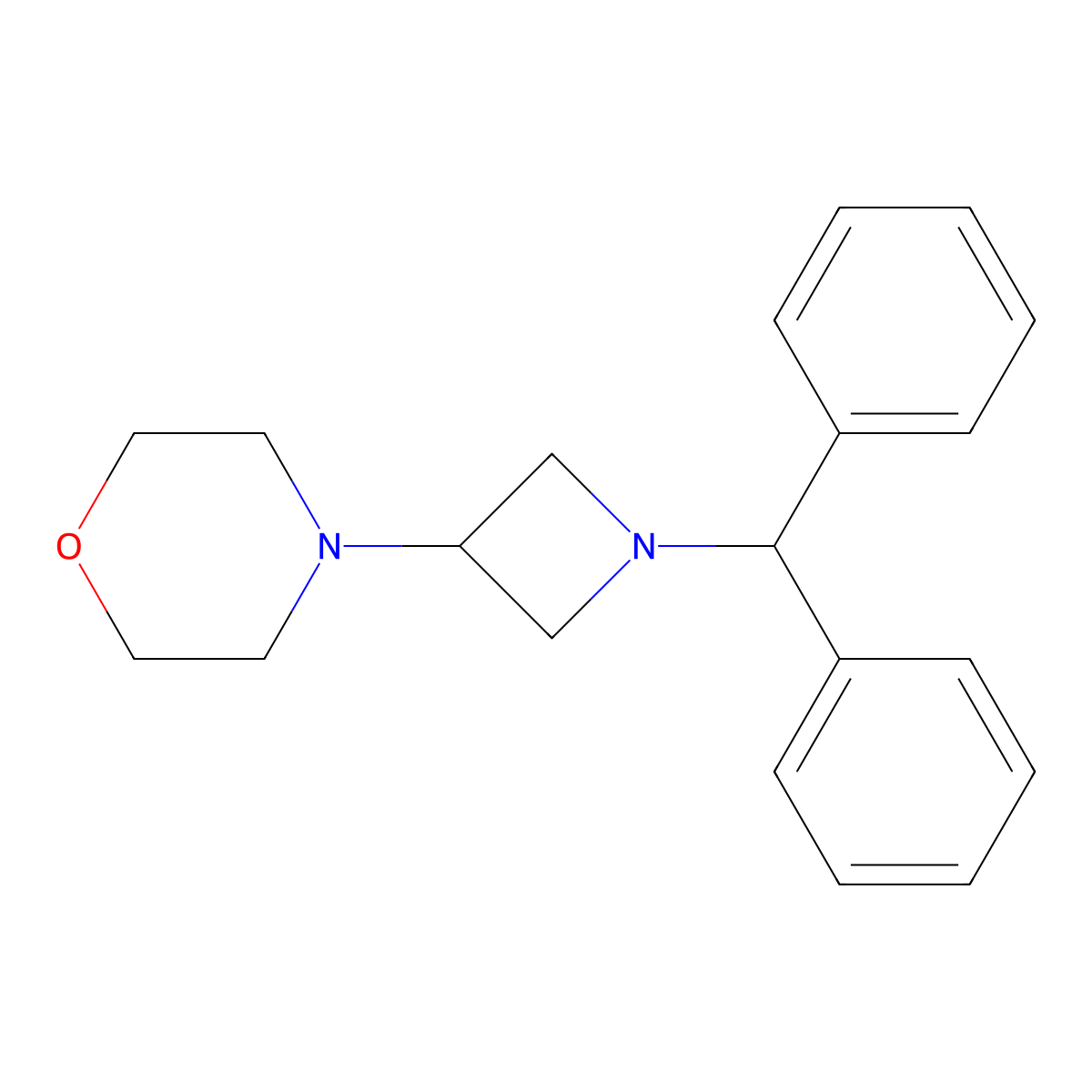 4-[1-(Diphenylmethyl)azetidin-3-yl]morpholine molecular structure, CAS 55438-65-8