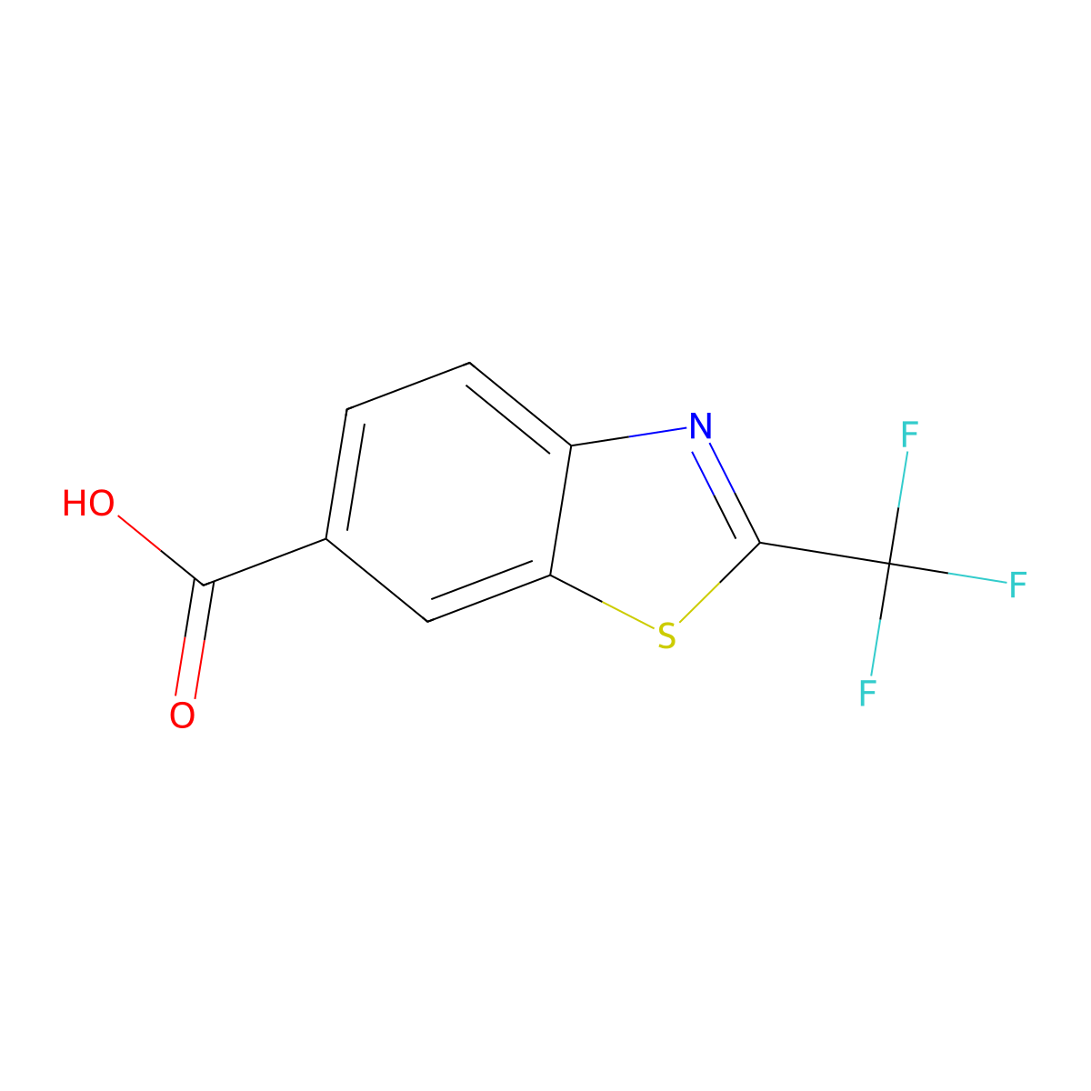 2-(Trifluoromethyl)-1,3-benzothiazole-6-carboxylic acid molecular structure, CAS 55439-75-3