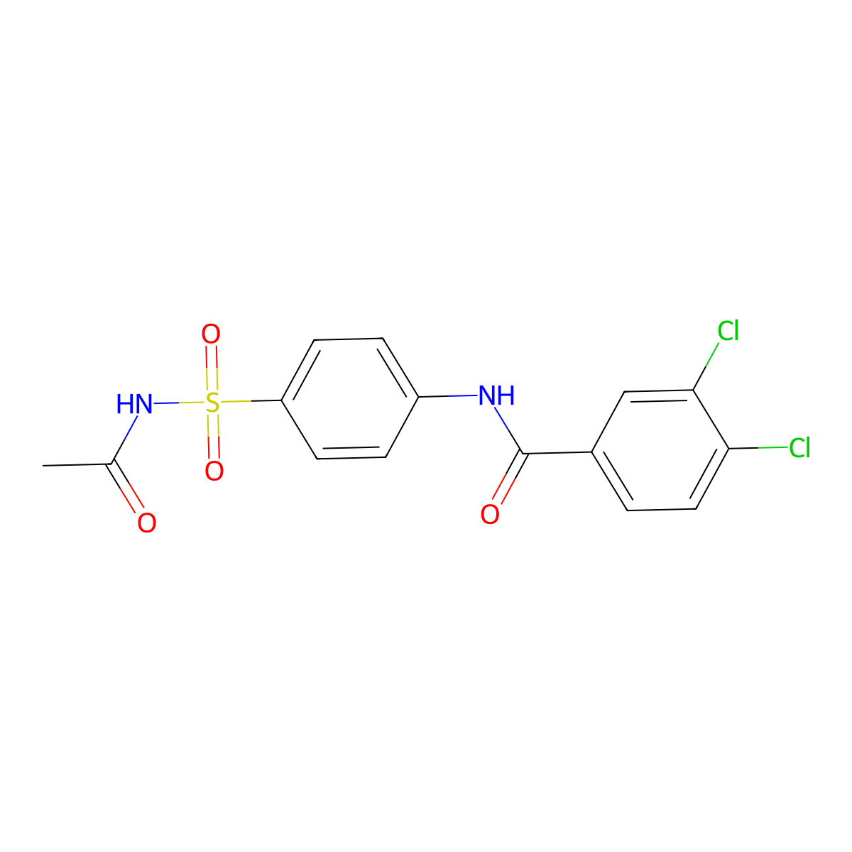 N-[4-(acetylsulfamoyl)phenyl]-3,4-dichlorobenzamide molecular structure, CAS 5544-28-5