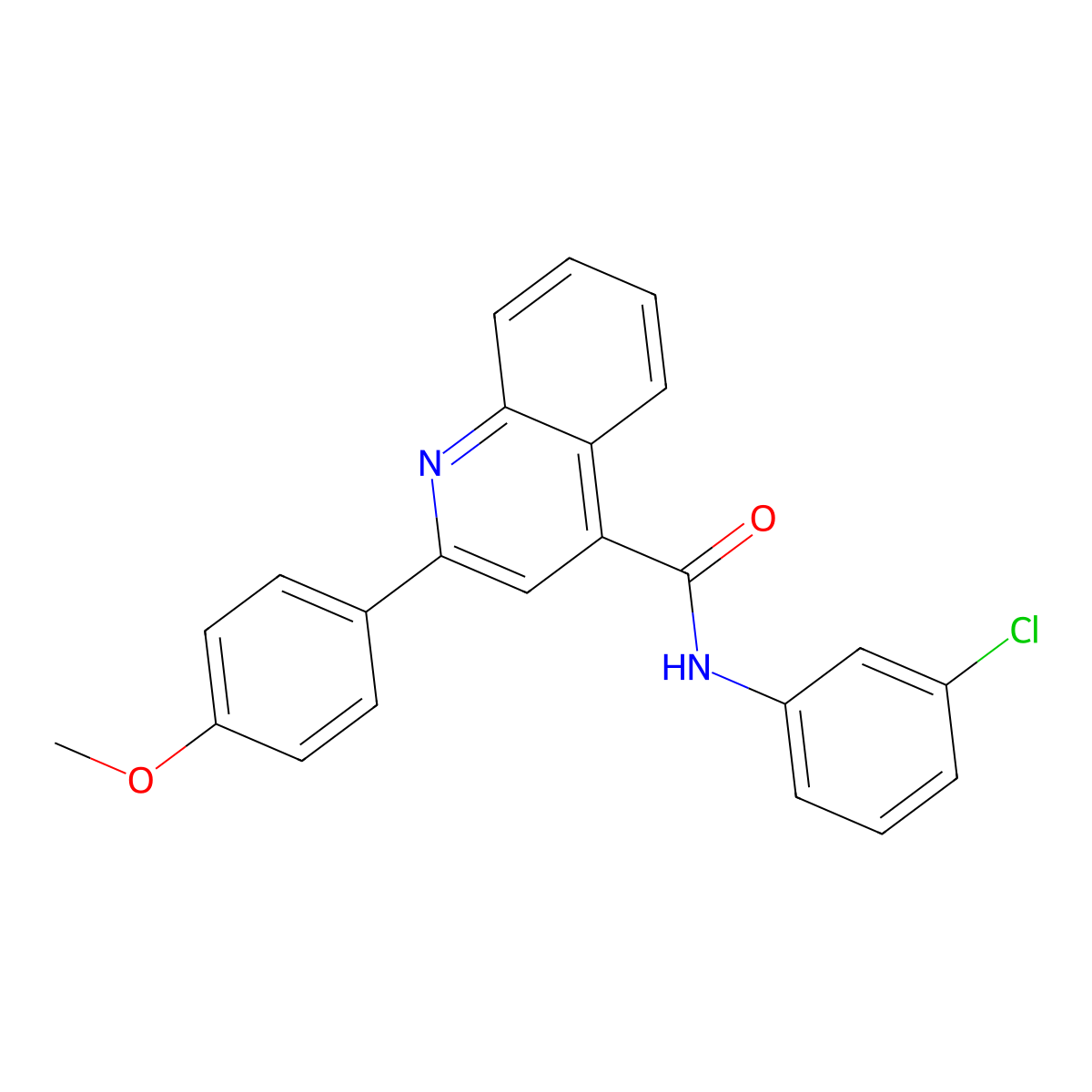 N-(3-chlorophenyl)-2-(4-methoxyphenyl)quinoline-4-carboxamide molecular structure, CAS 5544-61-6