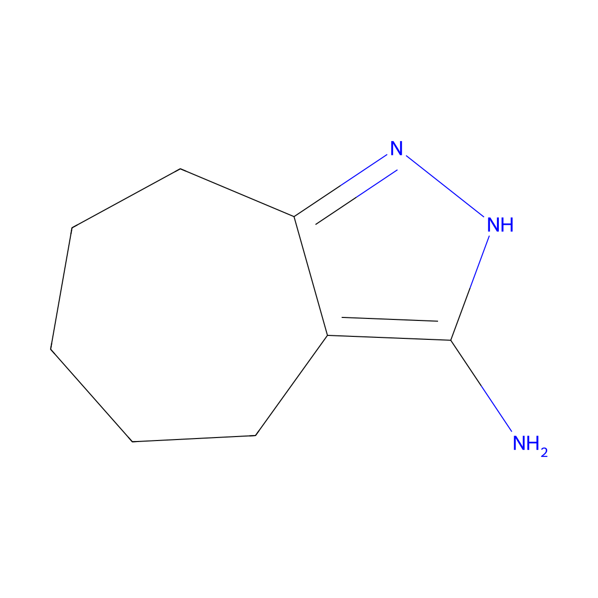 2,4,5,6,7,8-Hexahydrocyclohepta[c]pyrazol-3-amine molecular structure, CAS 55440-18-1