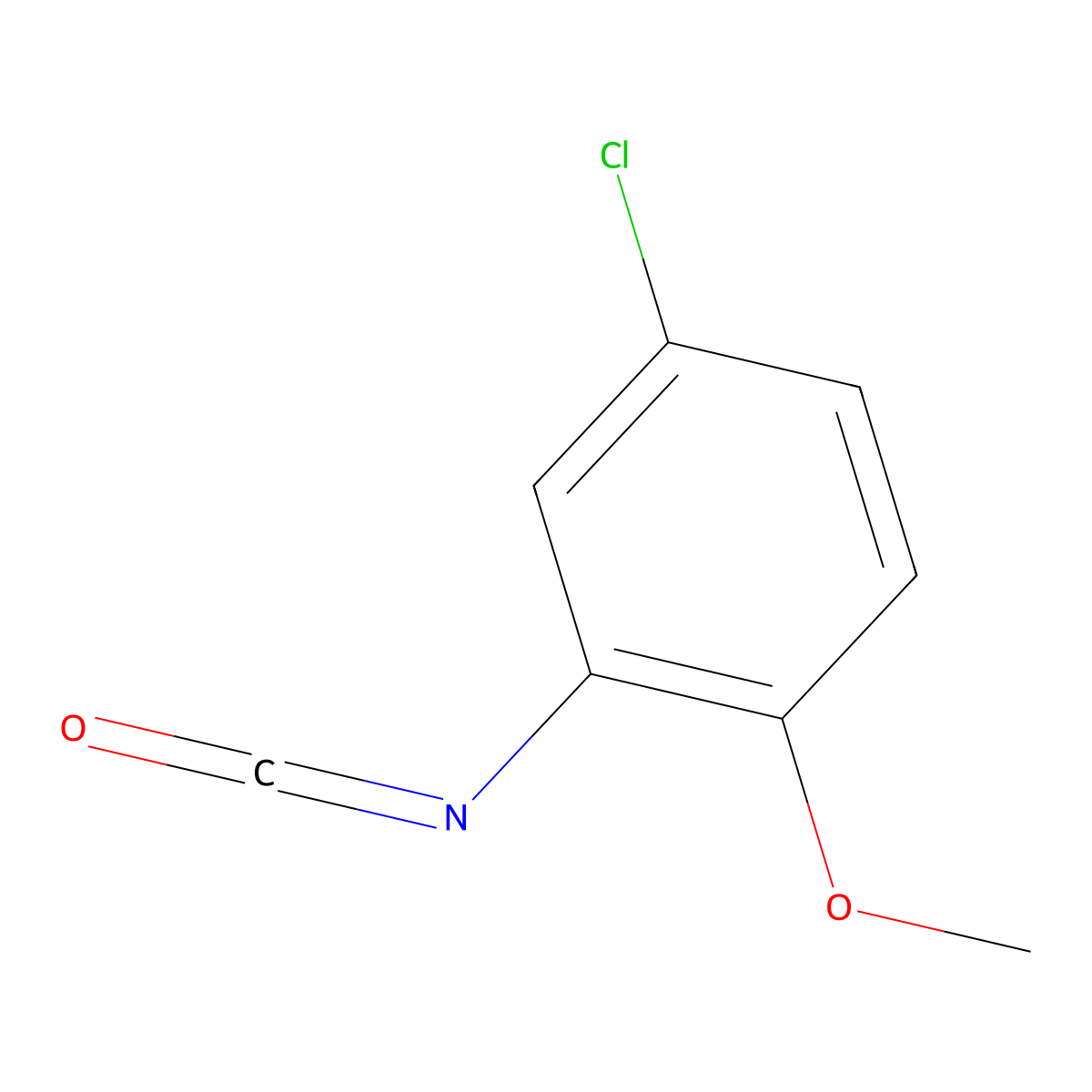 4-Chloro-2-isocyanato-1-methoxybenzene molecular structure, CAS 55440-54-5