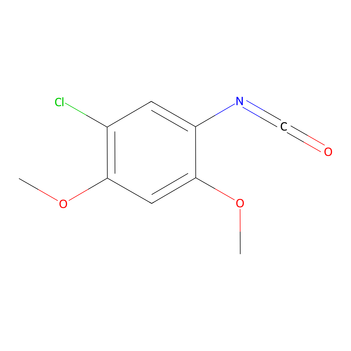 1-Chloro-5-isocyanato-2,4-dimethoxybenzene molecular structure, CAS 55440-55-6