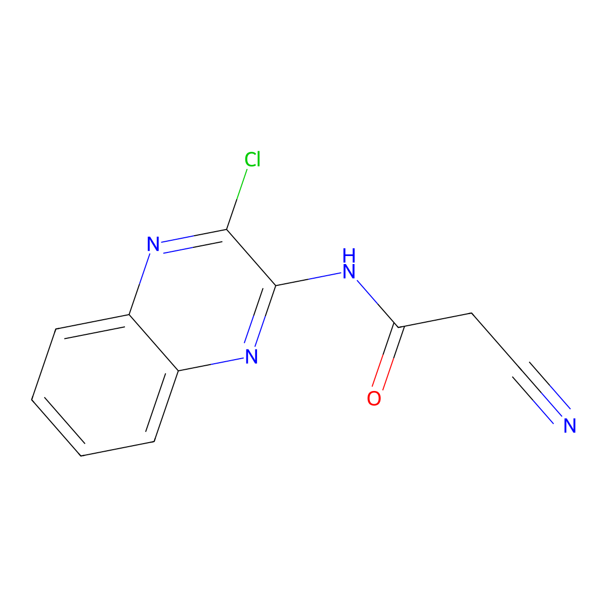 N-(3-chloroquinoxalin-2-yl)-2-cyanoacetamide molecular structure, CAS 554404-06-7