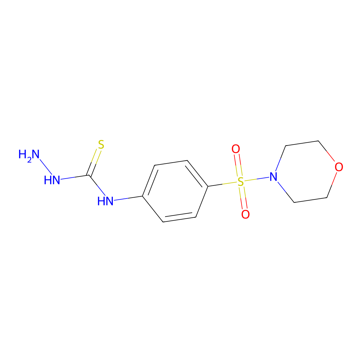 N-(4-(4-Morpholinylsulfonyl)phenyl)hydrazinecarbothioamide molecular structure, CAS 554404-09-0