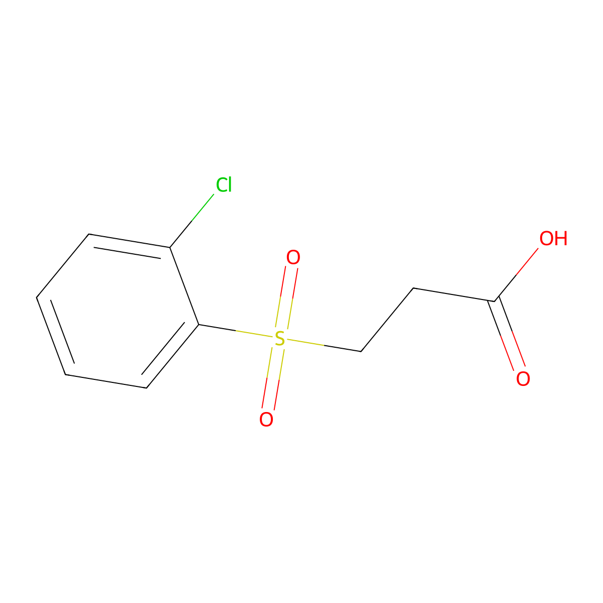 3-(2-Chlorobenzenesulfonyl)propanoic acid molecular structure, CAS 554404-42-1