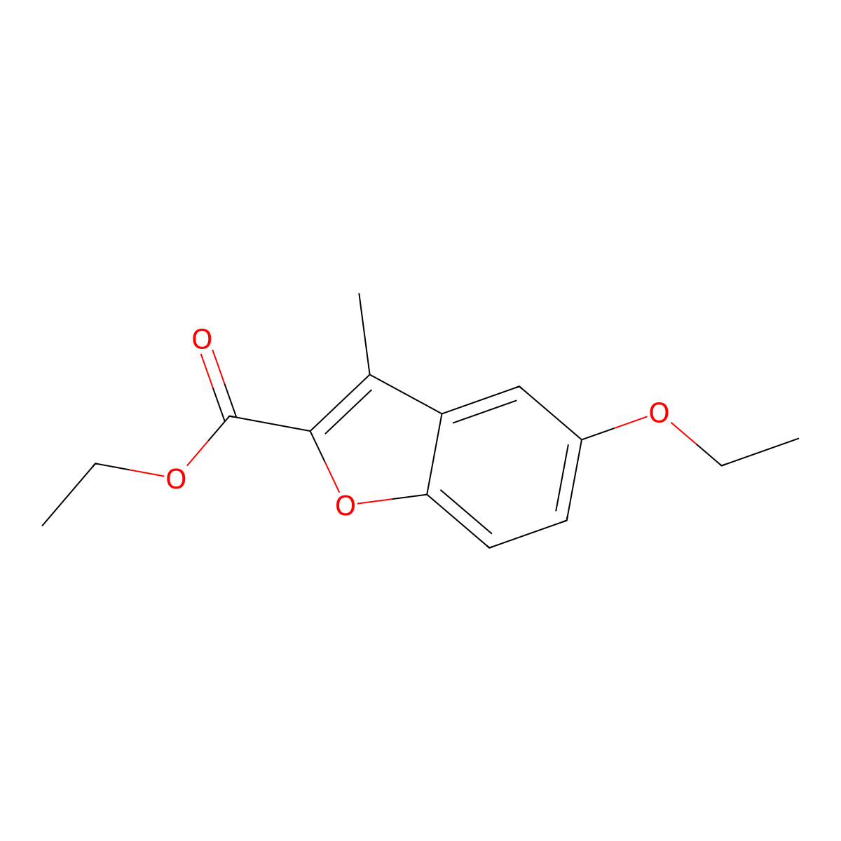 Ethyl 5-ethoxy-3-methyl-1-benzofuran-2-carboxylate molecular structure, CAS 554405-06-0