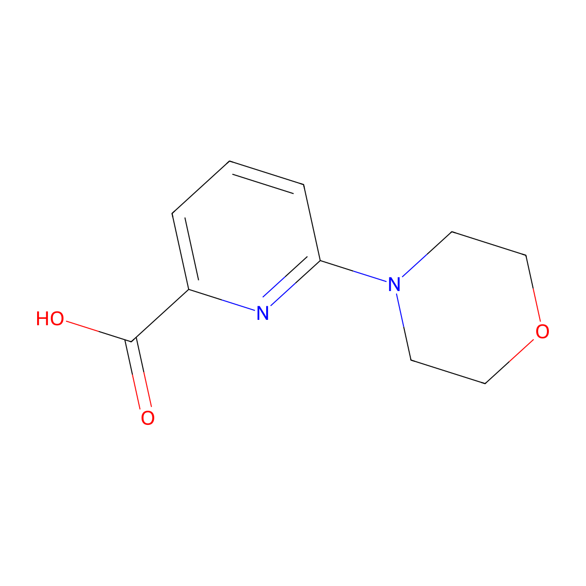 6-(Morpholin-4-yl)pyridine-2-carboxylic acid molecular structure, CAS 554405-17-3