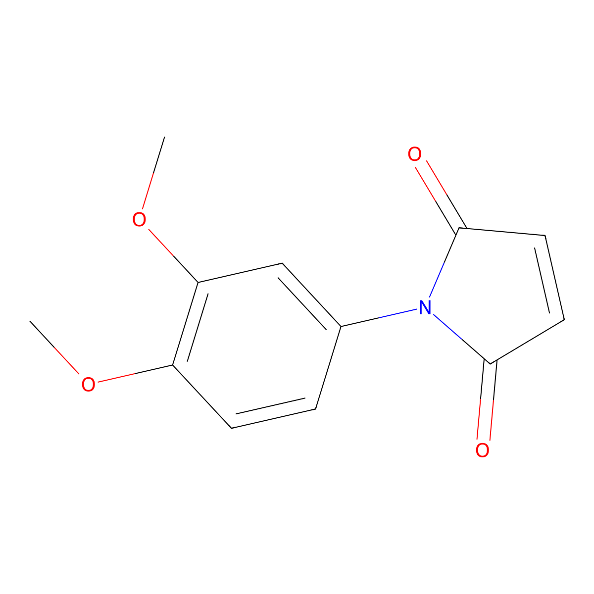 1-(3,4-dimethoxyphenyl)-2,5-dihydro-1H-pyrrole-2,5-dione molecular structure, CAS 554405-53-7