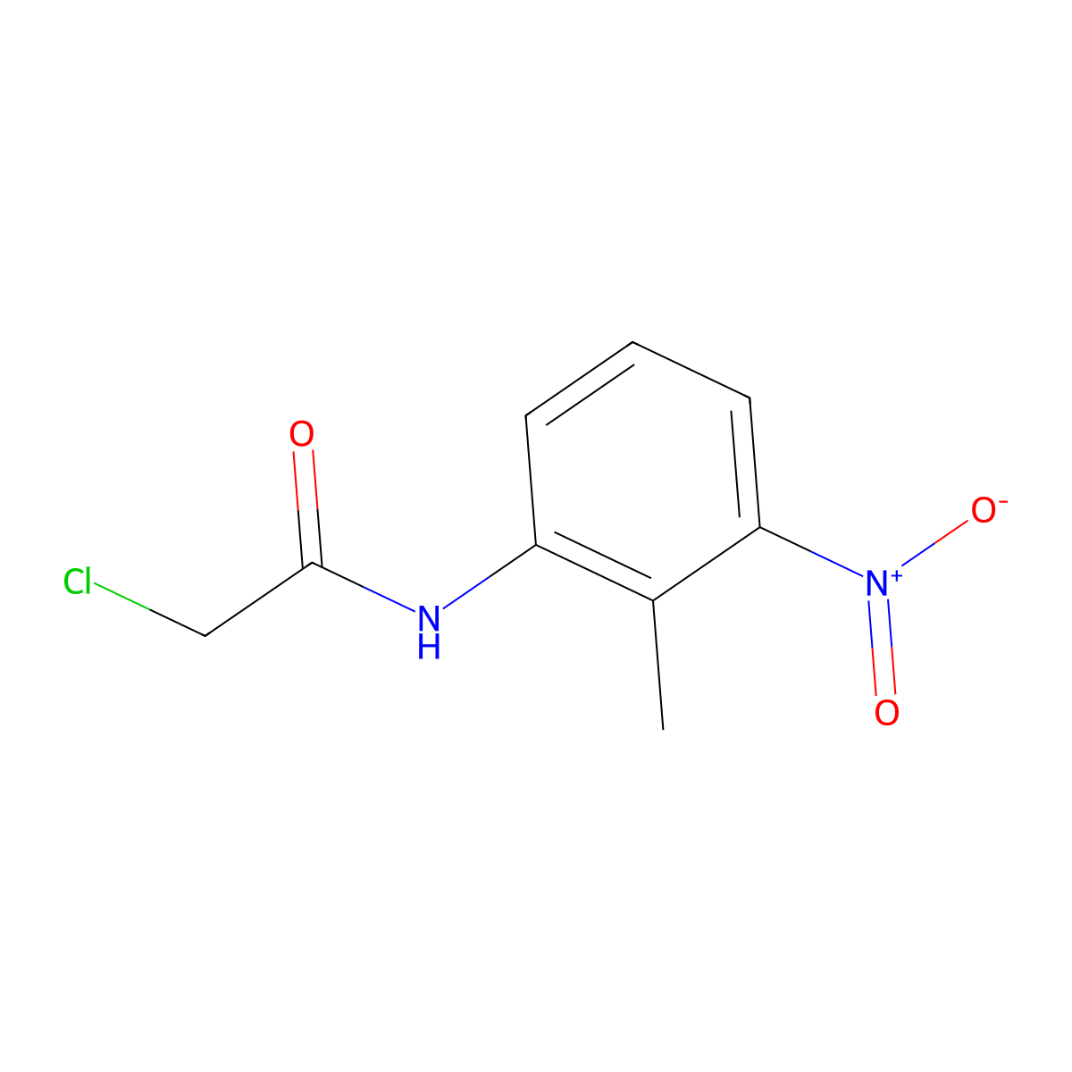 2-chloro-N-(2-methyl-3-nitrophenyl)acetamide molecular structure, CAS 554405-54-8