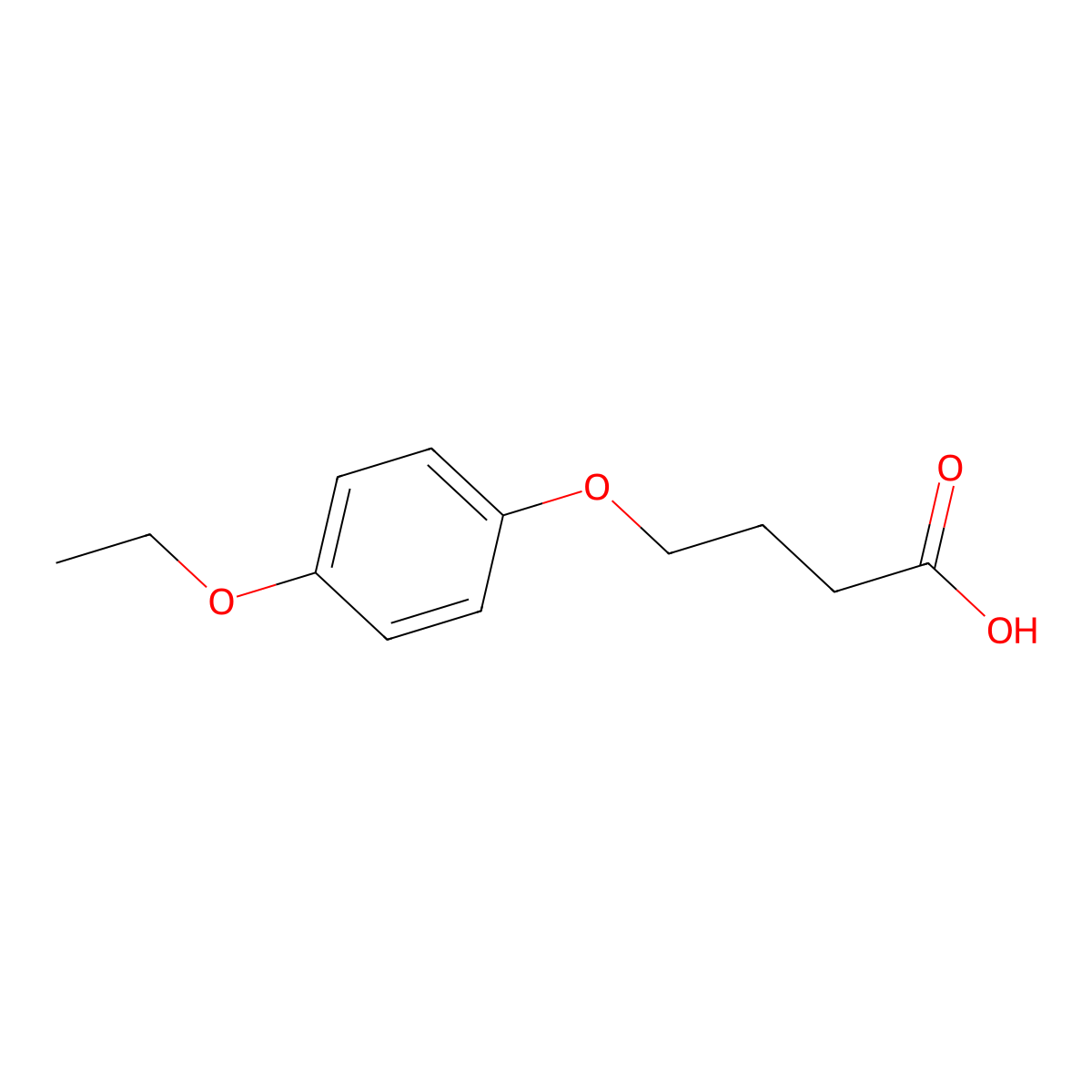 4-(4-Ethoxyphenoxy)butanoic acid molecular structure, CAS 554405-58-2