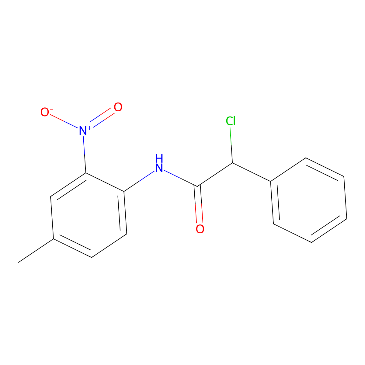 2-chloro-N-(4-methyl-2-nitrophenyl)-2-phenylacetamide molecular structure, CAS 554405-59-3
