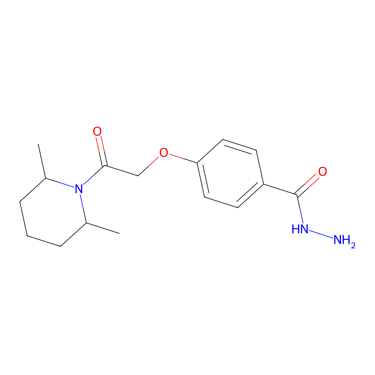 4-[2-(2,6-Dimethylpiperidin-1-yl)-2-oxoethoxy]benzohydrazide molecular structure, CAS 554405-82-2